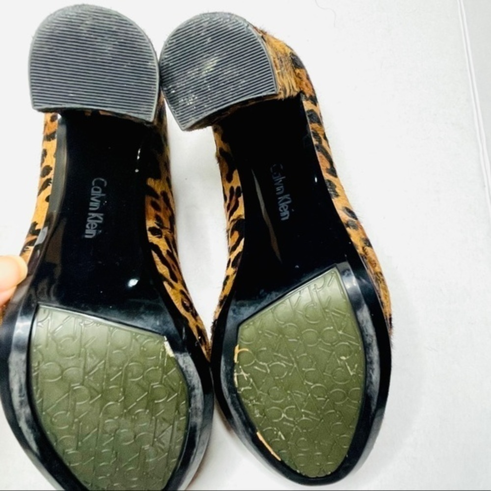 CALVIN Klein Monika Leopard Calf Hair Platforms - Picture 11 of 14
